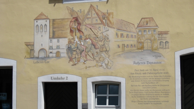 Mural in Donauwörth commemorating the Kreuz- und Fahnengefecht