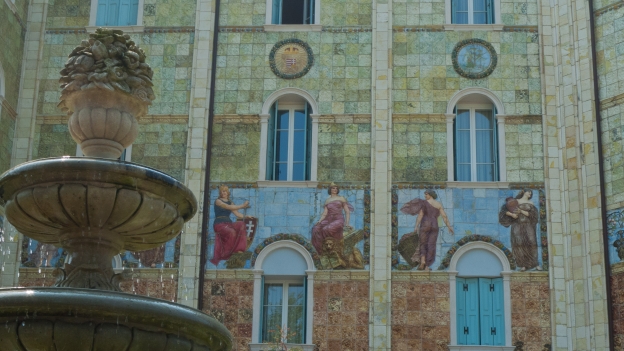 Part of the façade of the Albergo Ausonia  & Hungaria, Lido di Venezia