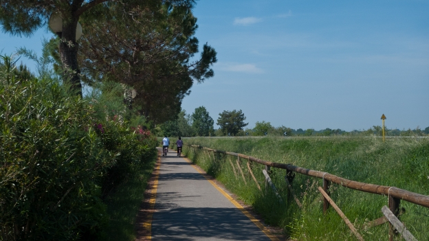 Part of the FVG2 cycleway near Grado (Friuli-Venezia Giulia)