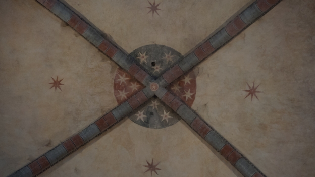 Abbazia di Santa Maria di Staffarda detail of the ceiling decoration