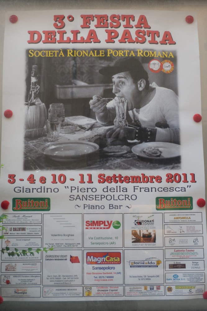 Poster for the Festa della pasta Sansepolcro (Toscana)
