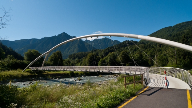 Bridge on the Val Rendena cycleway (Trentino)