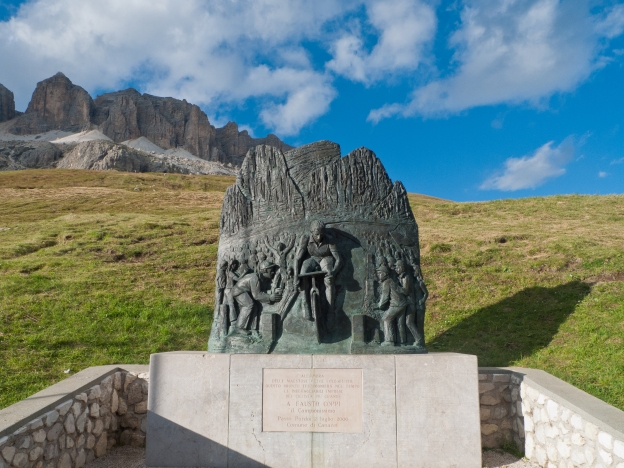 Passo Pordoi - Memorial to Fausto Coppi