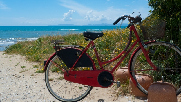 Bike on the beach near Follonica - Toscana