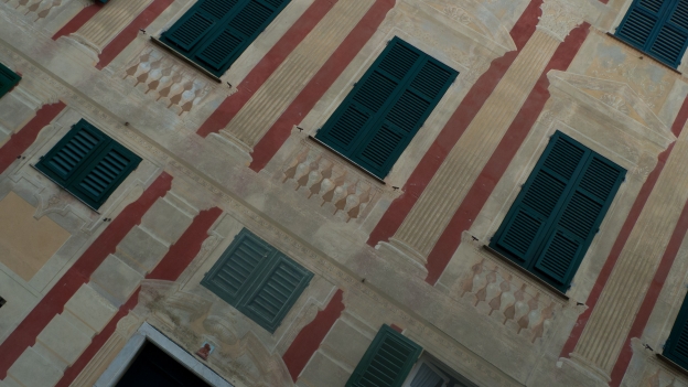 Frescoed buildings in Liguria