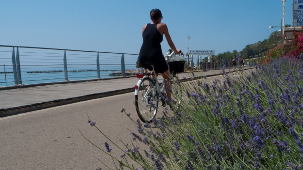 The Cycling Riviera cycleway - near Sanremo (Liguria)