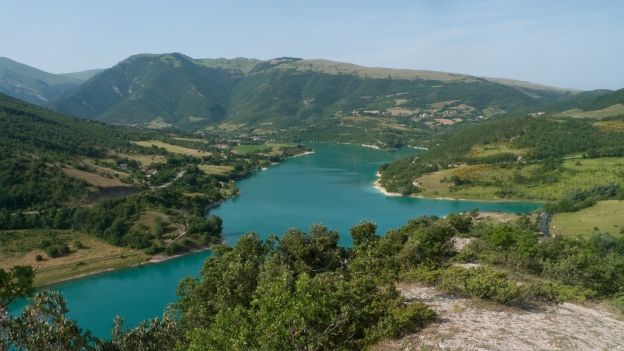 The Lago di Fiastra in the Monti Sibillini national park