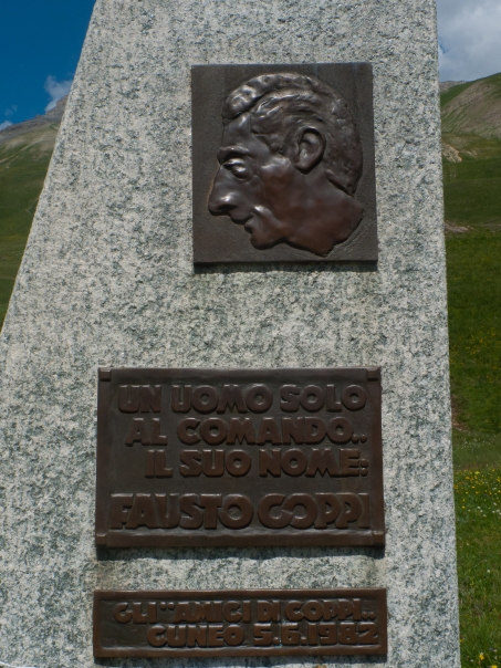 Memorial to Fausto Coppi on the Colle della Maddelena