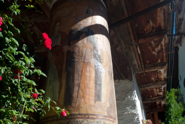 Decorated column from a house in Casteldelfino 