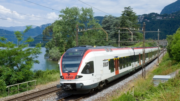 TILO train on the S10 line connecting the Swiss canton of Ticino with Lombardia.