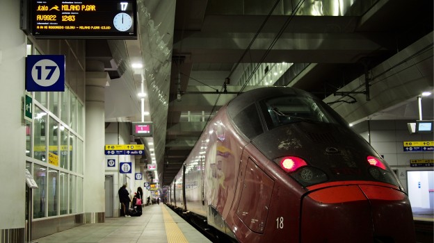 An Italo train in Bologna station