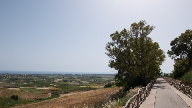 Cycleway between Porto Palo and Menfi part of the SIBIT route between Trapani and Siracusa