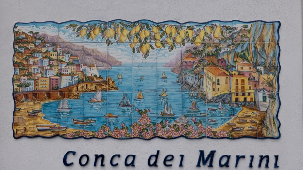 Ceramic wall mural - Conca dei Marini on the Amalfi coast