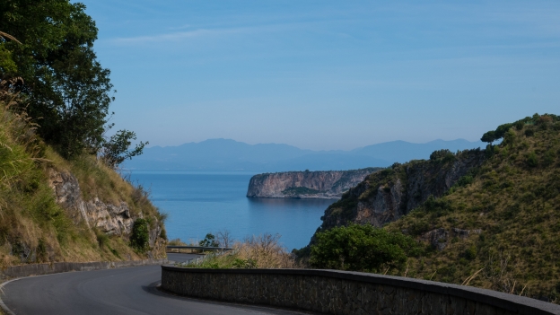Calabria coast: the old coast road between Praia a Mare and San Nicolà Arcello