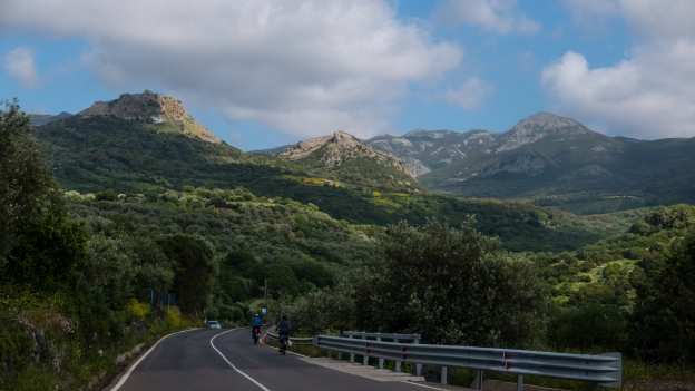 Cyclists near Cuglieri