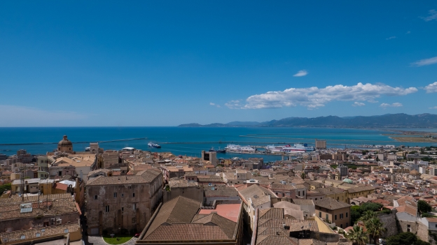 Cagliari skyline from the Torre di San Pancrazio