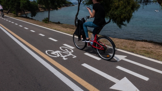 Seafront cycle lanes near Cannigione