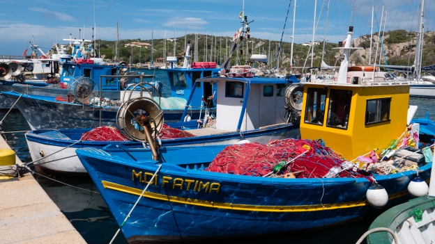 Fishing boats in the port at Santa Teresa Gallura