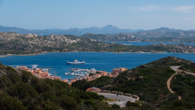 Ferry arriving into La Maddalena