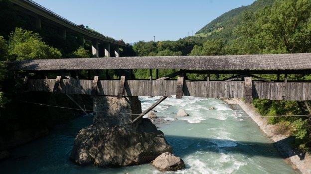 Bridge over the Eisack (Isarco) near Atzwang (Campodazzo)