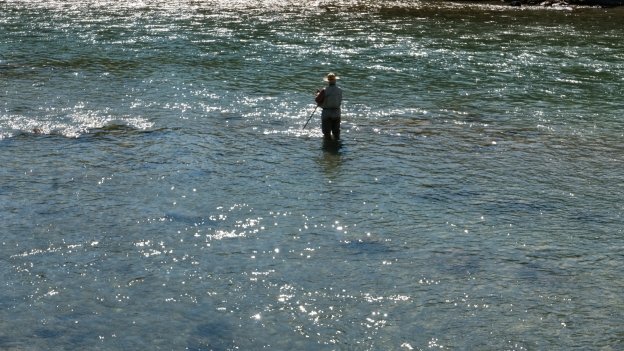 Fishing in the Gail near Villach